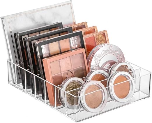 Acrylic Cosmetic Storage Display Boxes, Makeup Organizer 7-Compartment Storage For
