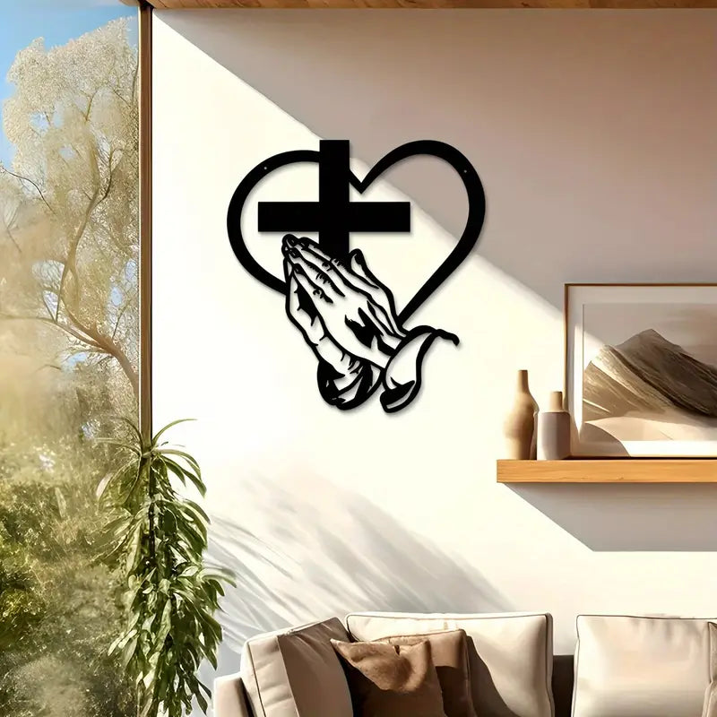 Jesus Hand With Cross and Hearts – Christians Home Decal