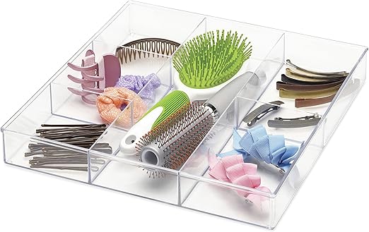 6-Section Clear Acrylic Drawer Organizer