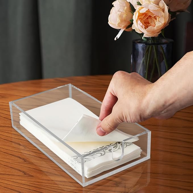 Clear Acrylic Guest Towel & Napkin Holder