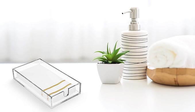 Clear Acrylic Guest Towel & Napkin Holder