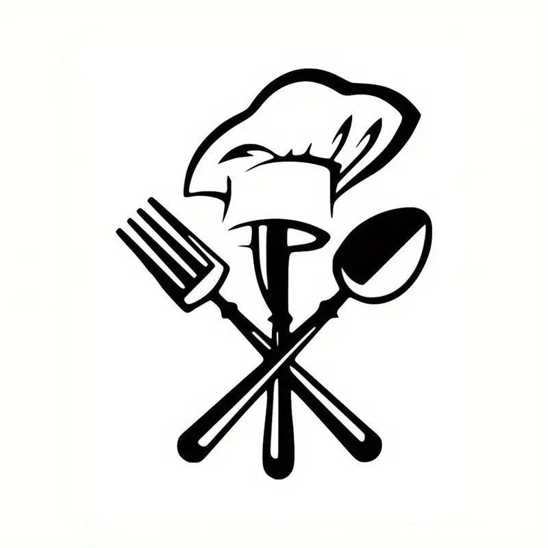 Chef Hat & Utensils Decal – Kitchen & Dining Wall Decor