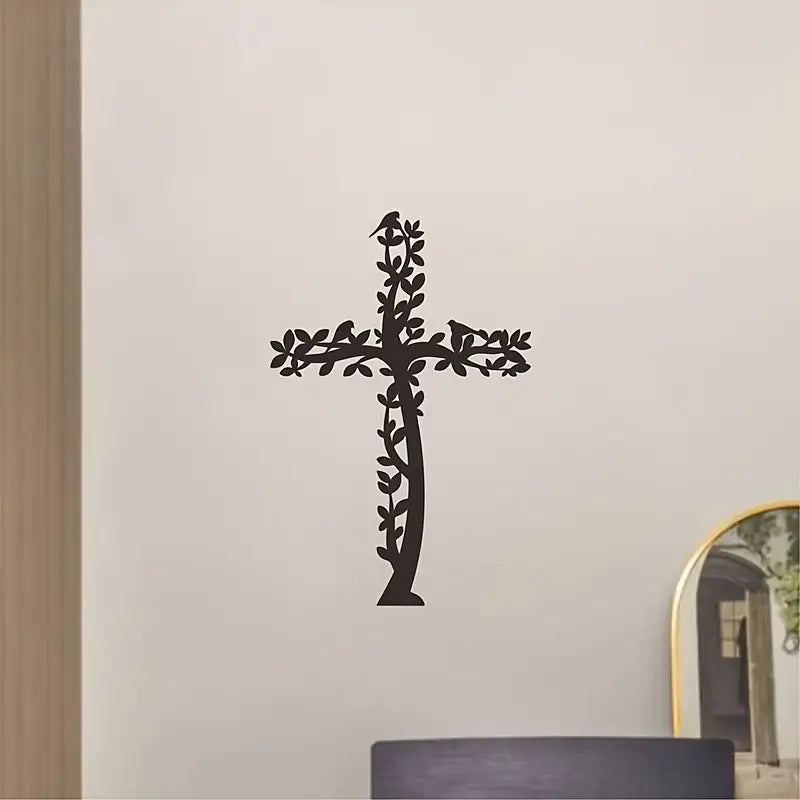 Jesus Cross Tree & Birds – Christian Home Décor – Christmas & Baptism