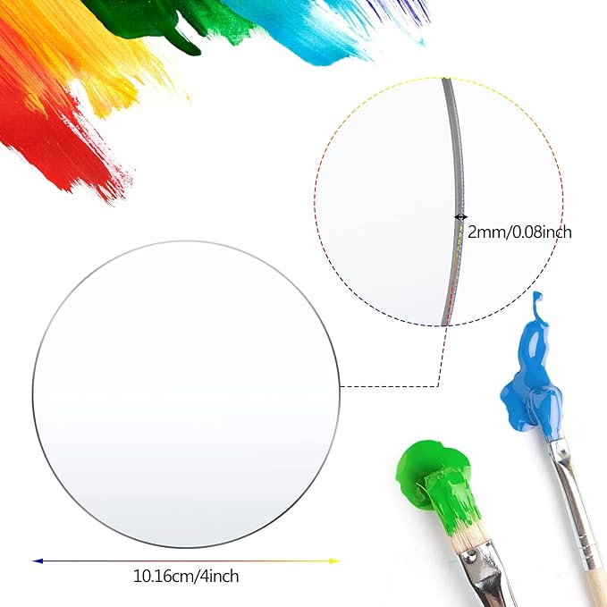 50 Pcs Clear Round Acrylic Blanks