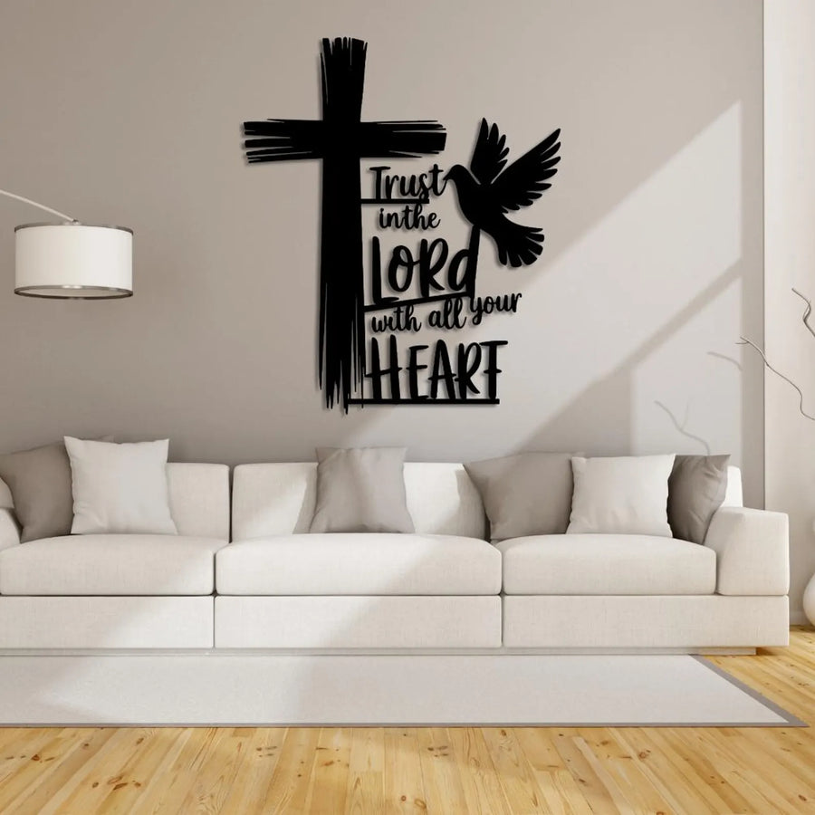 Cross Dove & Bible Qoute – Christmas & Baptism – For Church & Home Decal