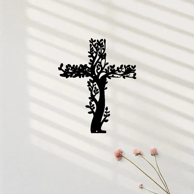 Jesus Cross Tree & Leaves Christian Home Décor – Christmas & Baptism