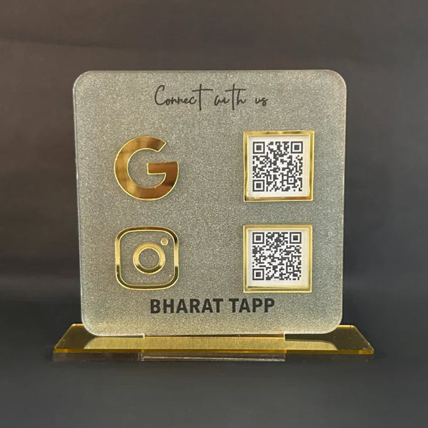 2 QR Digital Frosted Colour Standee