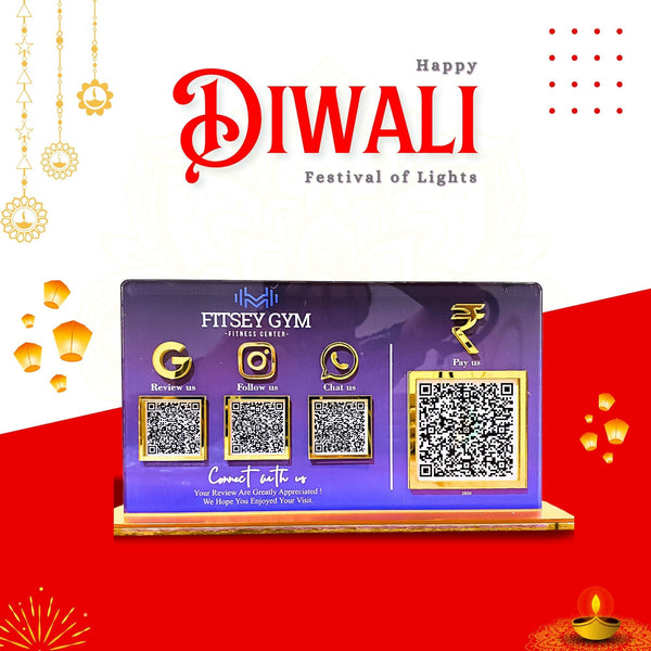 3-in-1 Multi Colour QR Standee with Payment QR