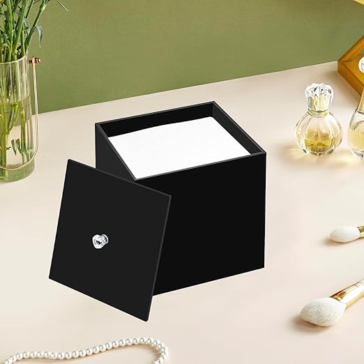 Disposable Face Towel Holder, Facial Towelettes Container Box, Acrylic Box for Facial