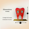 2 QR Tooth Shaped Red Colour Standee