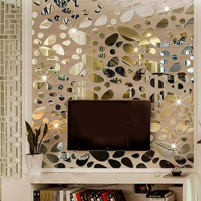 3 Pcs Acrylic Mirror Wall Stickers