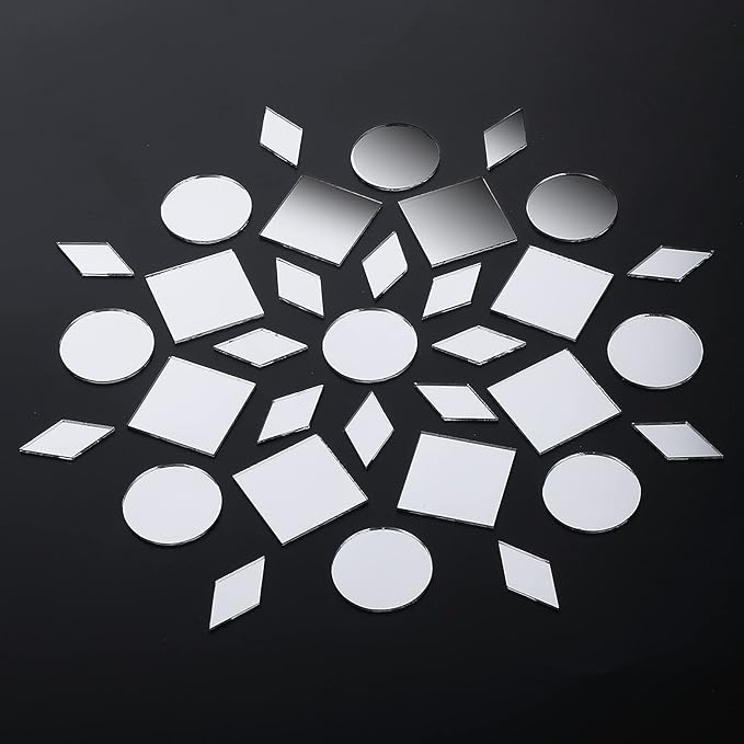 120 Pcs Small Acrylic Craft Mirrors