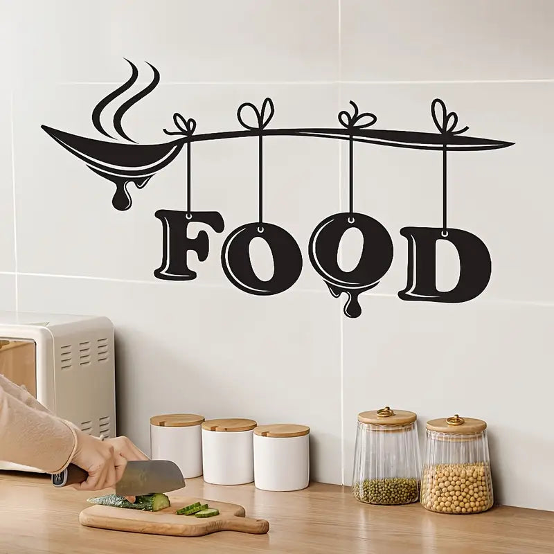 Spoon With Food – Beautiful Kitchen Wall Decal – for Home & Restaurant