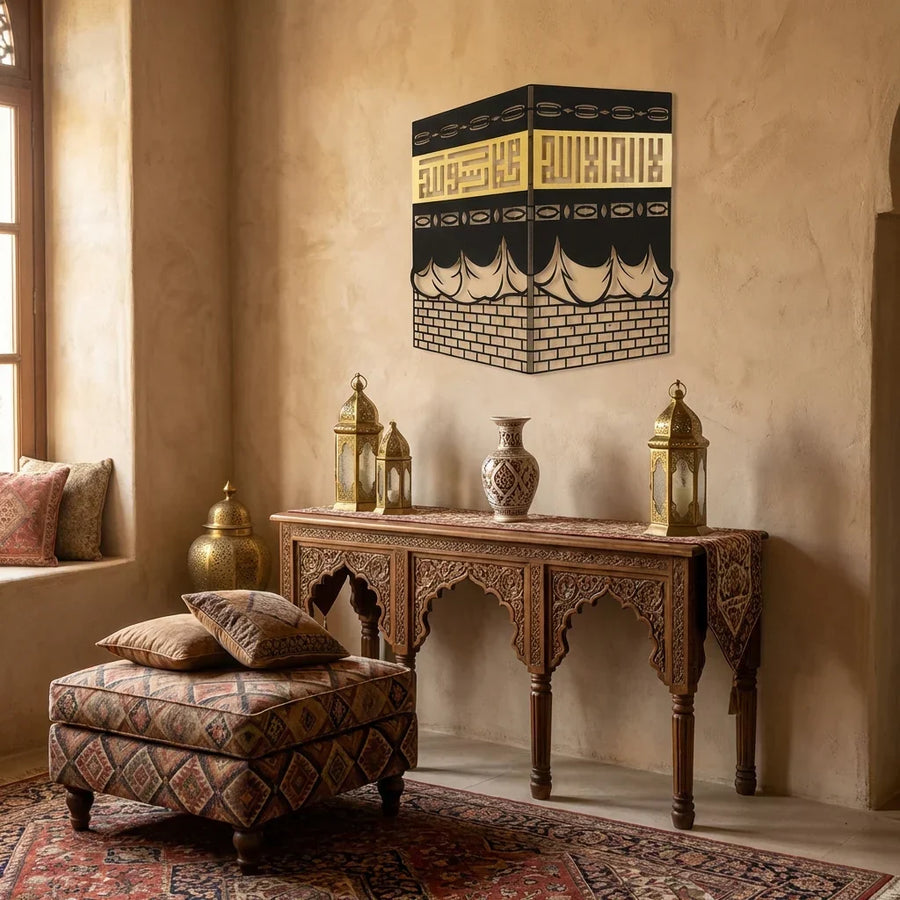 3D Kaaba Shareef Acrylic Wall Art