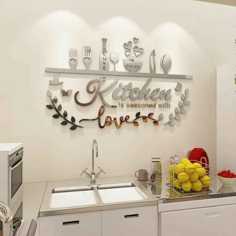 Kitchen is Seasoned with Love Acrylic Wall Décor