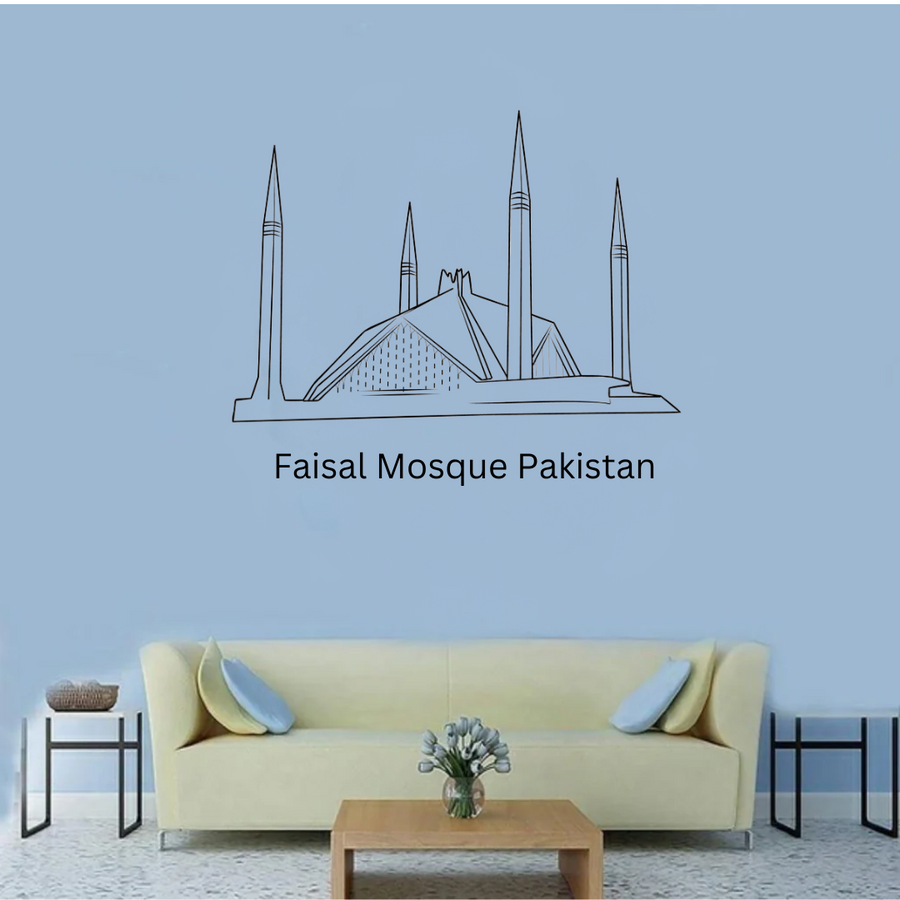 Faisal Mosque, Pakistan – Skyline Acrylic Wall Art – Home Decal