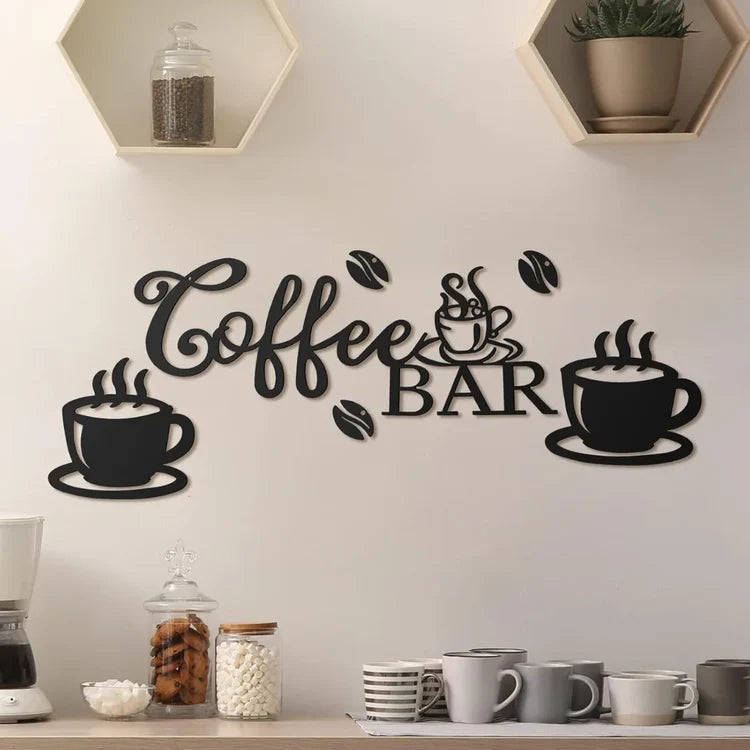 Coffee Bar Wall Decor 3D Acrylic | Cafe Wall Art