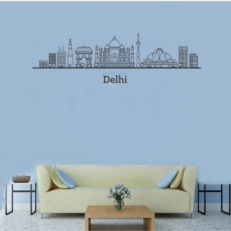 Dehli, India – Skyline Acrylic Wall Art – Home Decal – Indian National Day