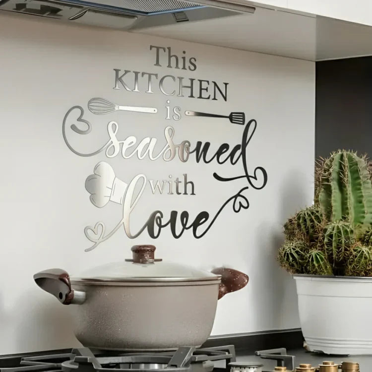 This Kitchen is Seasoned with Love Acrylic Wall Décor