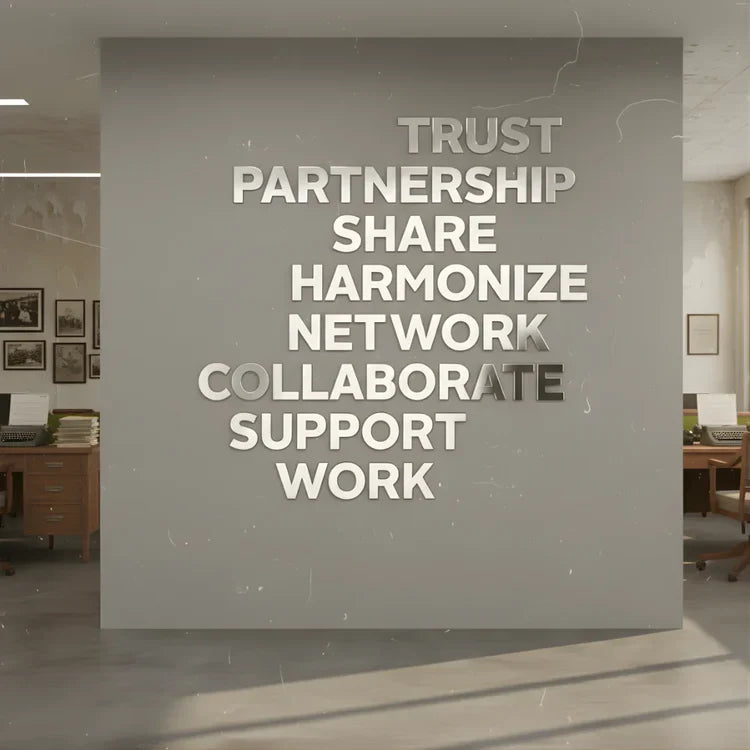 Team Work Acrylic Wall Art | Motivational Office 3D Wall Décor in UAE