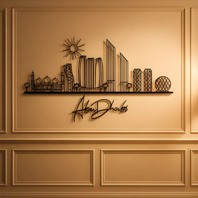 Abu Dhabi Skyline Panoramic Acrylic Art