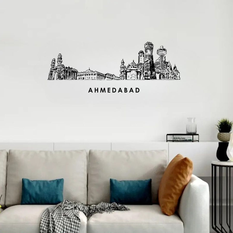 Ahemdabad, India – Skyline Acrylic Wall Art – Home Decal – Indian National Day
