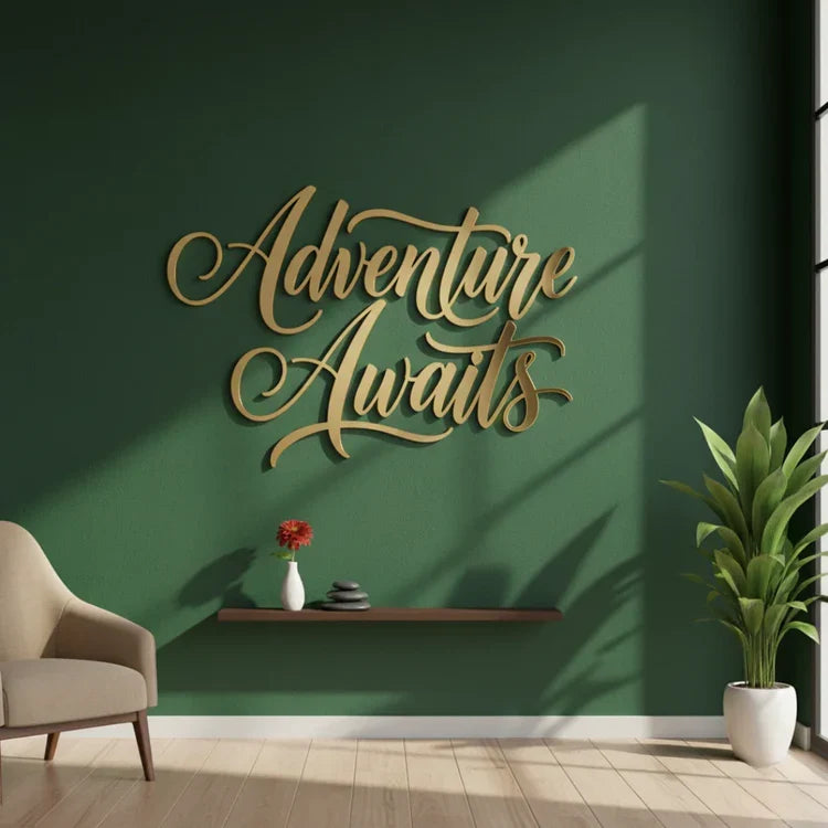"Adventure Awaits" Acrylic Wall Art – Inspirational Travel & Home Decor