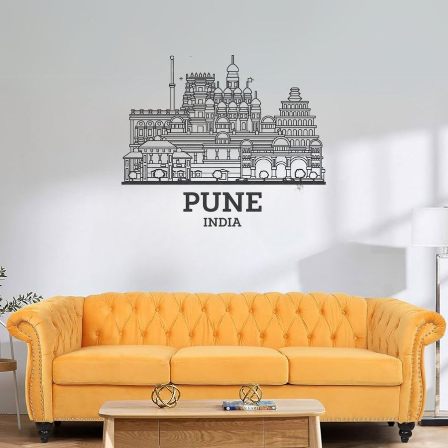 Pune, India – Skyline Acrylic Wall Art – Home Decal – Indian National Day