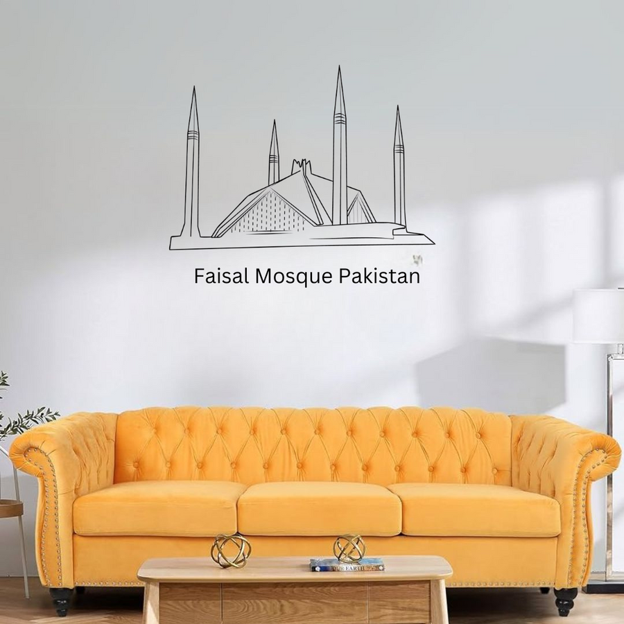 Faisal Mosque, Pakistan – Skyline Acrylic Wall Art – Home Decal