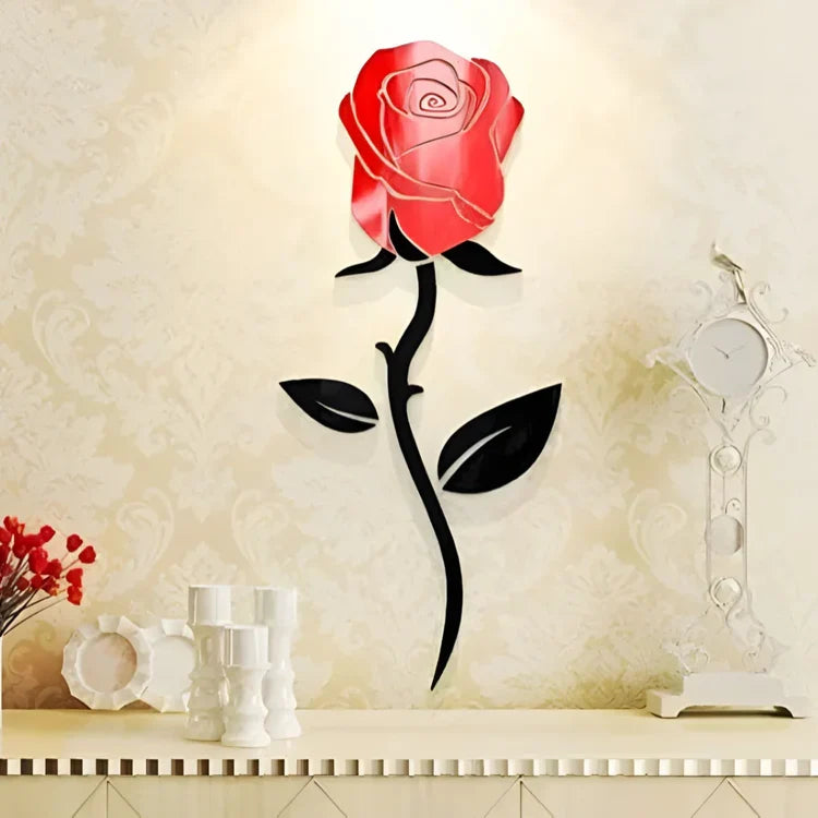 Rose Flower Wall Art | Romantic 3D Acrylic Wall Décor in UAE
