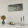 Mashallah La Quwwata Acrylic Black and Gold wall art 75cm