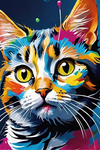 Cat Pop Up Wall Art