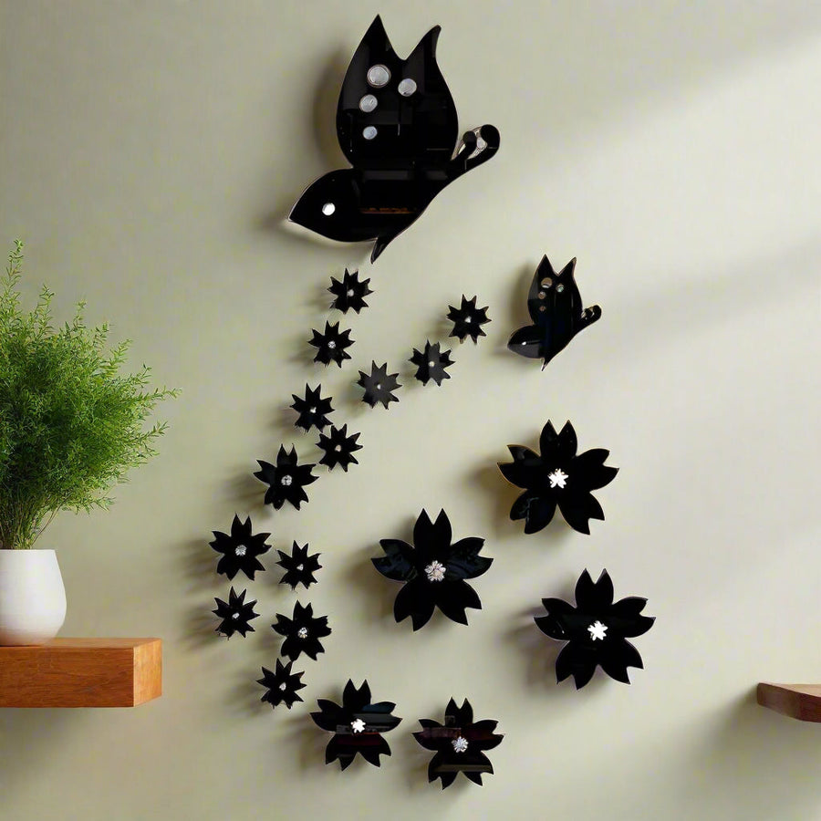 Butterflies & Flowers Acrylic Mirror