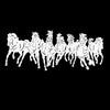 7 HORSE RUNNING METAL WALL ART