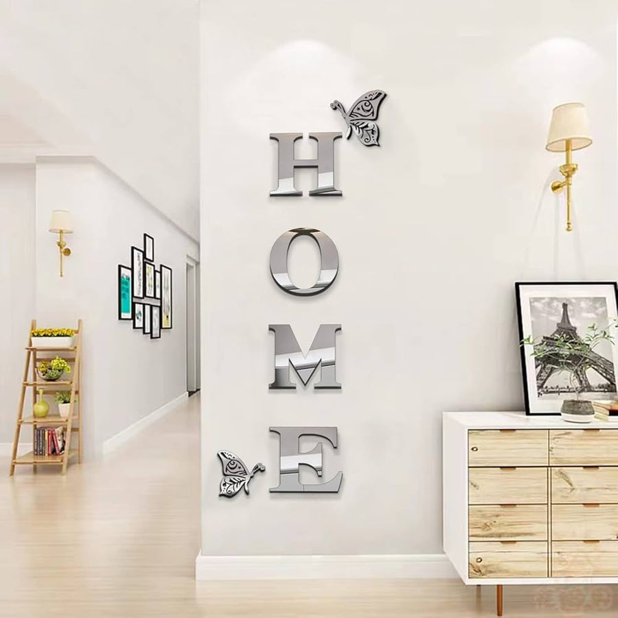 Home Sign Acrylic Mirror – Modern Home Decoration