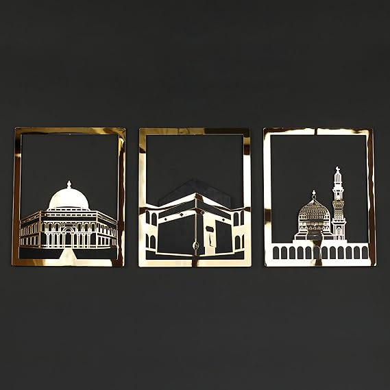 Masjid Al Aqsa, Masjid Al-Haram & Masjid An-Nabawi Islamic Wall Art