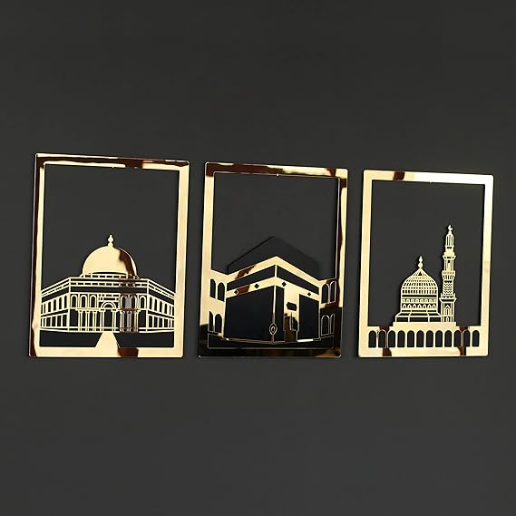 Masjid Al Aqsa, Masjid Al-Haram & Masjid An-Nabawi Islamic Wall Art