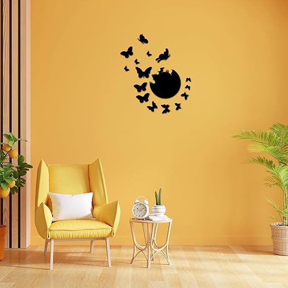 Acrylic Mirror With Butterflies – Modern Home Decoration