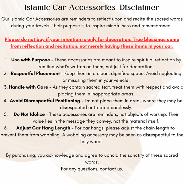 Islamic Car Stand - Safar Ki Dua
