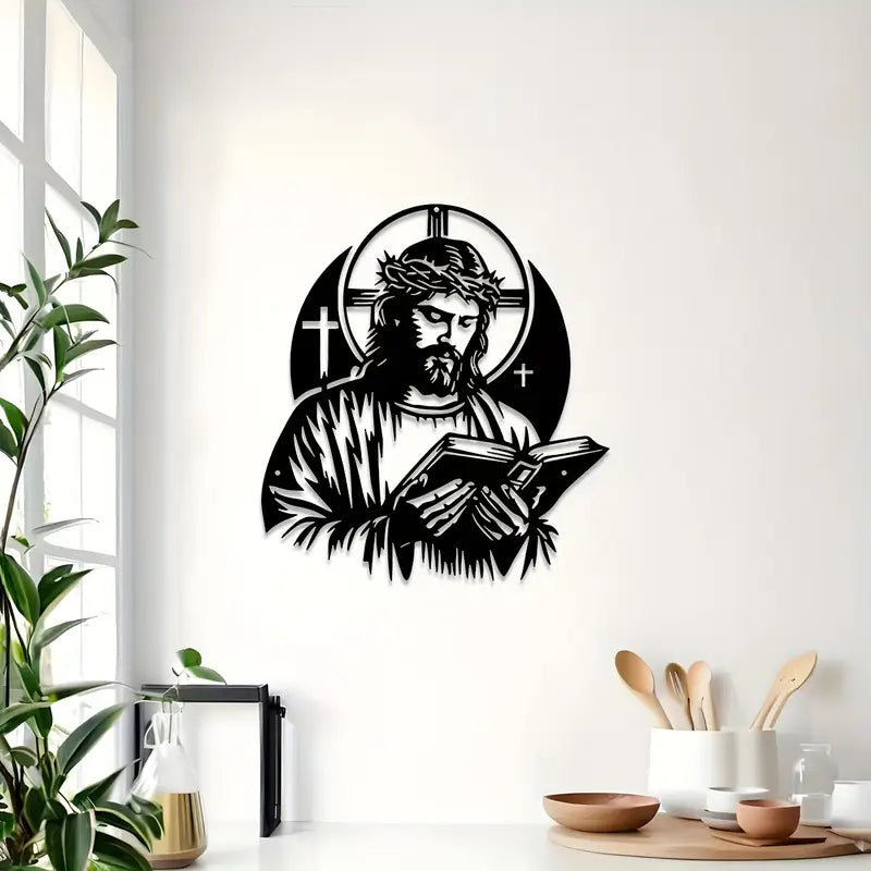 Jesus Christ and Book – Christian's Home Decal