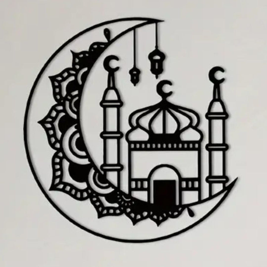 Ramadan Moon With Mosque & light