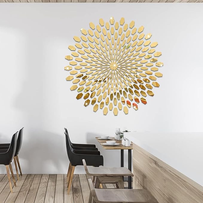 Sun Flower Mirror Wall – Modern Home Wall Decor – for Home and Office