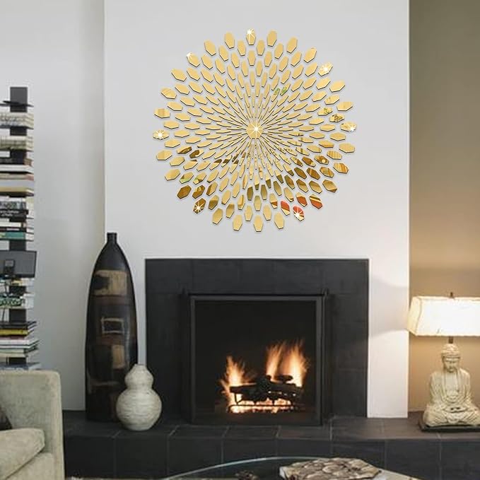 Sun Flower Mirror Wall – Modern Home Wall Decor – for Home and Office