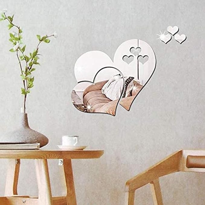 Heart Shape Acrylic Mirror – Home Wall Decor