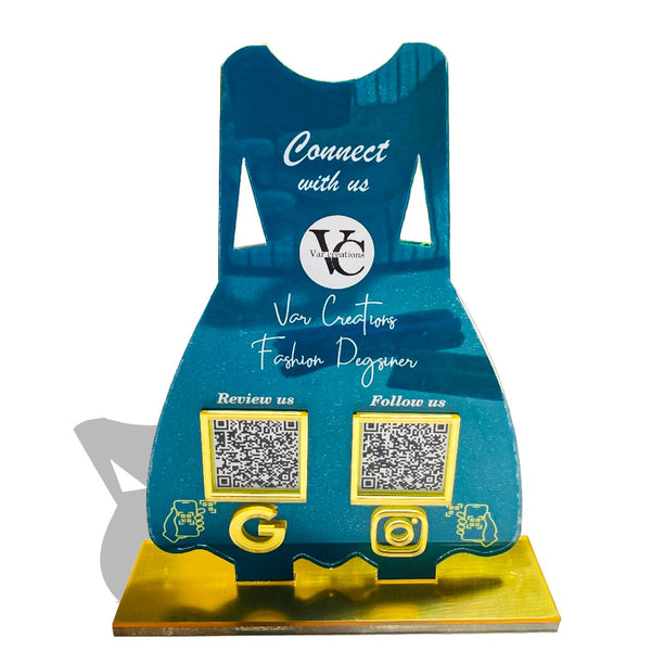 Dress- Shaped Qr Acrylic Standee