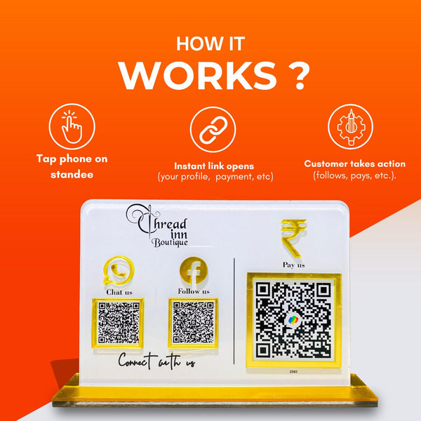 2-in-1 QR Horizontal Standee with Payment QR