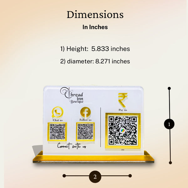 2-in-1 QR Horizontal Standee with Payment QR