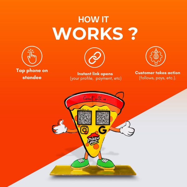 Pizza Shaped Smart Digital Standee