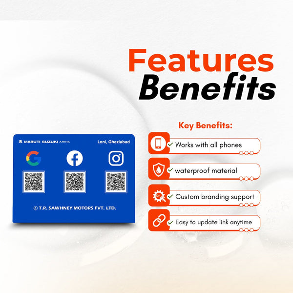 Blue Colour 3 QR Standee