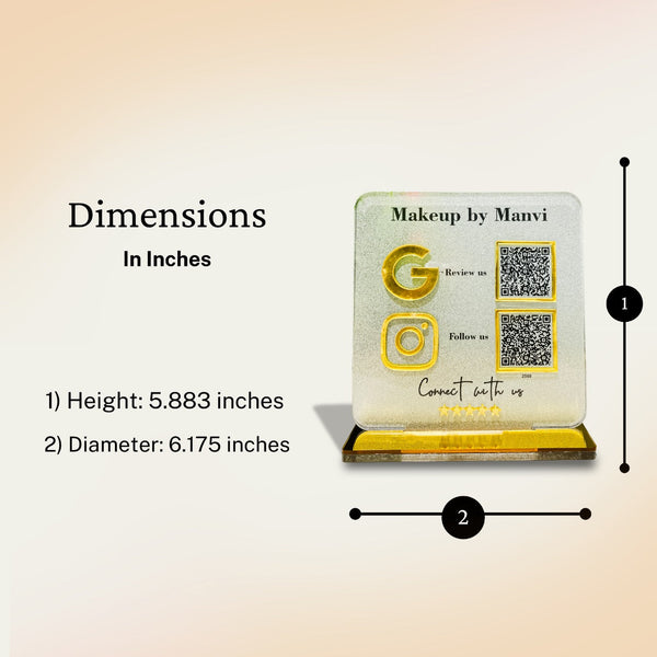 2 QR Frosted Colour Standee